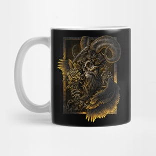 king skull oldman long beard Mug